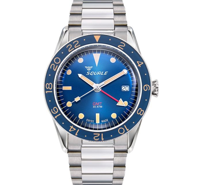 **Montre Squale Sub-39 GMT Vintage Blue Steel