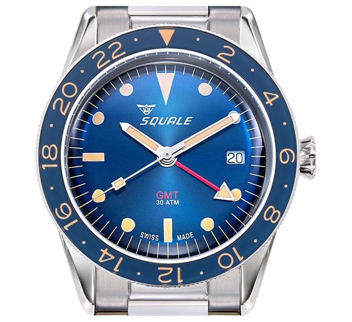 **Montre Squale Sub-39 GMT Vintage Blue Steel