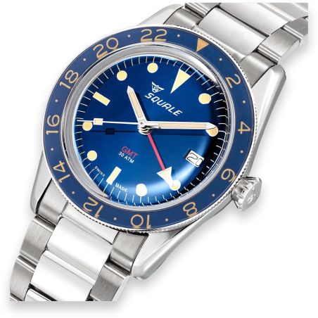 **Montre Squale Sub-39 GMT Vintage Blue Steel