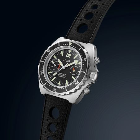 Montre HGP Diver 200M Chrono Mecaquartz Black Big Eye