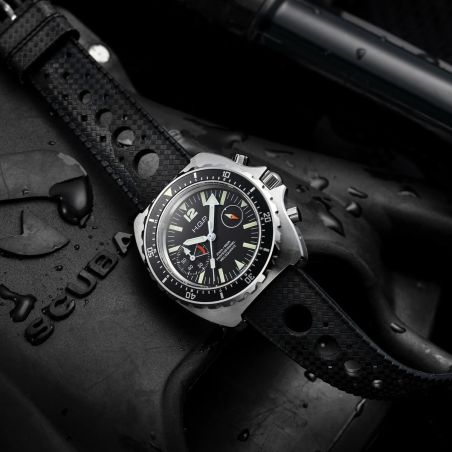 Montre HGP Diver 200M Chrono Mecaquartz Black Big Eye