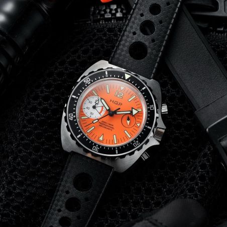 Montre HGP Diver 200M Chrono Mecaquartz Orange Big Eye