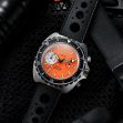 Montre HGP Diver 200M Chrono Mecaquartz Orange Big Eye