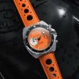 Montre HGP Diver 200M Chrono Mecaquartz Orange Big Eye
