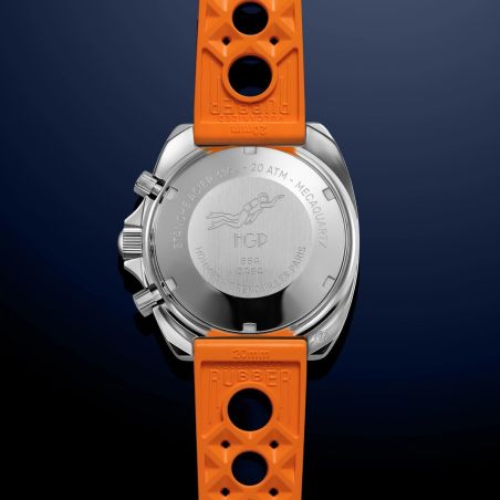 Montre HGP Diver 200M Chrono Mecaquartz Orange Big Eye