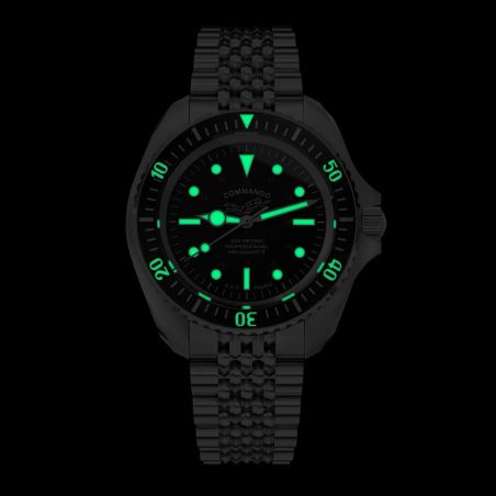 Montre HGP Diver 200M Mecaquartz Commando Vintage
