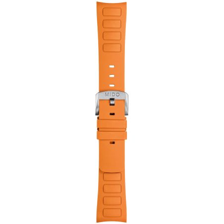 Bracelet Mido Multifort TV Big Date Caoutchouc 22mm Orange