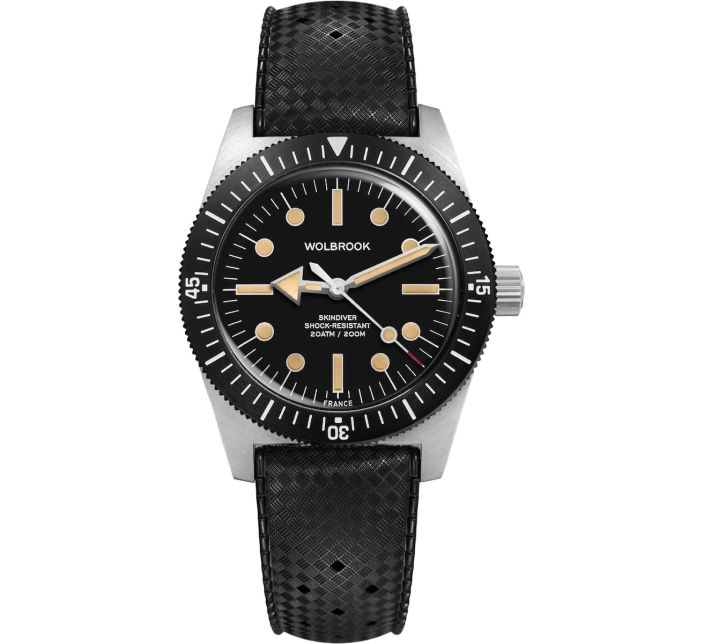 Montre Wolbrook Skindiver 38 Automatic Black Vintage