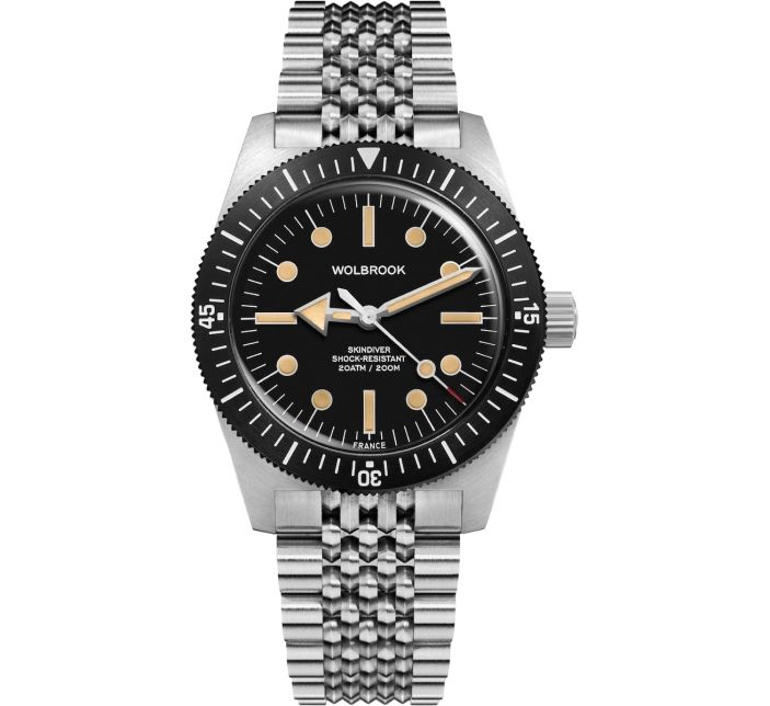 Montre Wolbrook Skindiver 38 Automatic Black Vintage