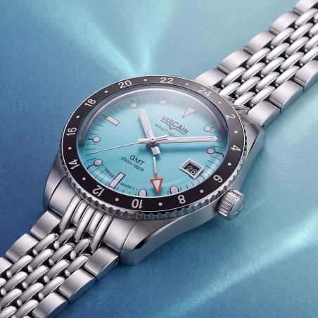 Montre Vulcain Skindiver Nautique GMT Blue Limited Edition