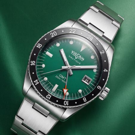 Montre Vulcain Skindiver Nautique GMT Green Limited Edition