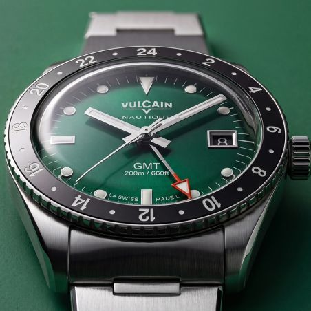 Montre Vulcain Skindiver Nautique GMT Green Limited Edition